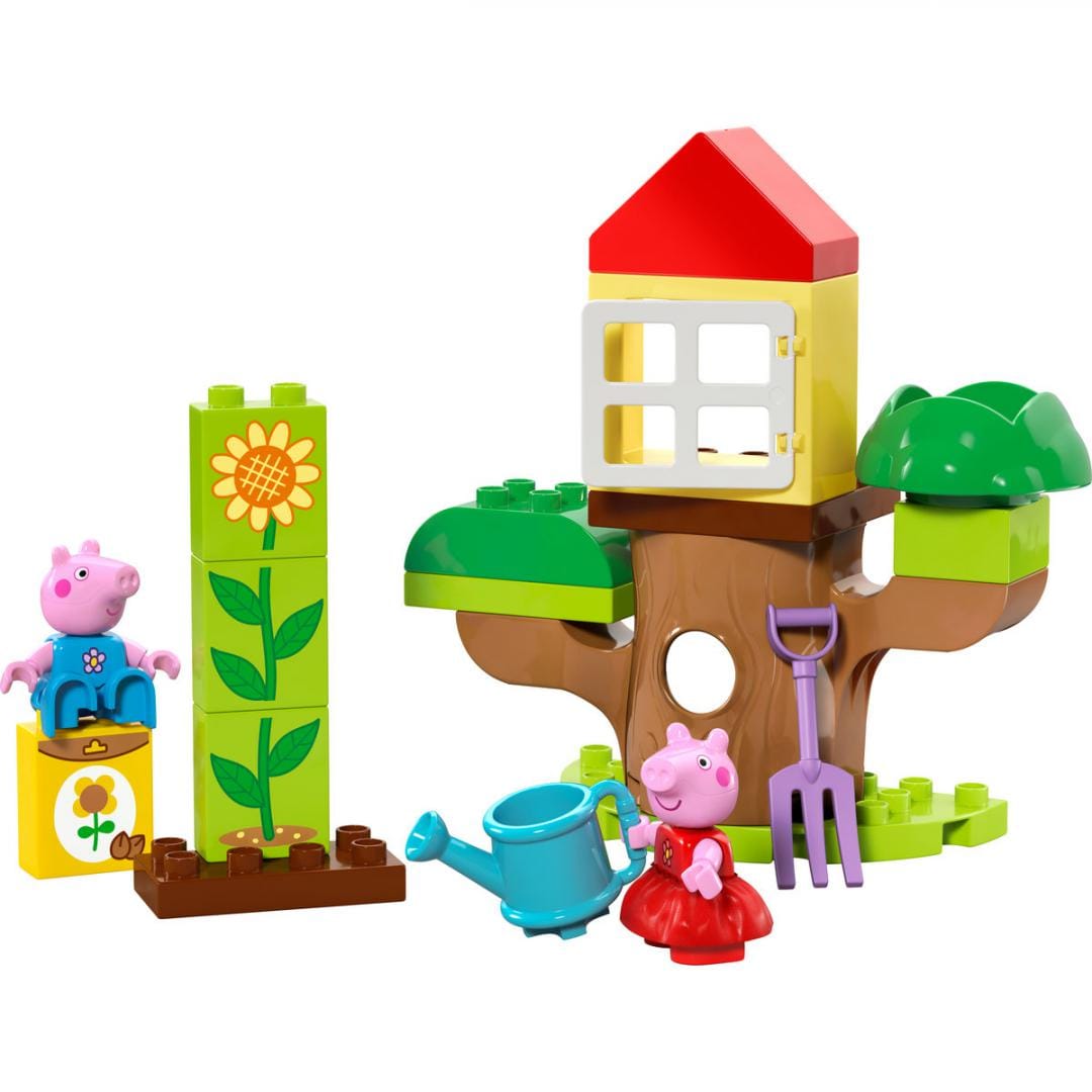 Lego Jucării Set Constructie LEGO Duplo 10431 | Gradina si Casa din Copac Peppa Pig, 59 Piese, 2+