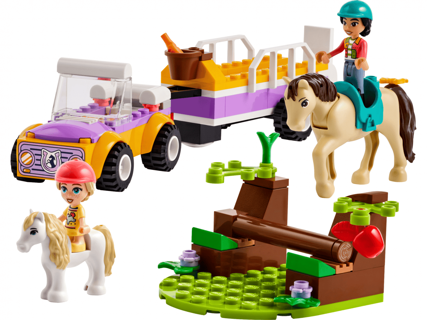 Lego Jucării Set Constructie LEGO 42634 | Remorca cu Ponei si Cal, Cadou