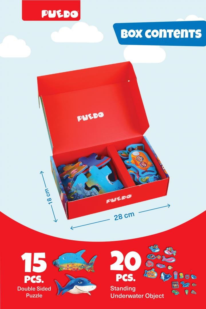 Puedo Toys Jucării Puzzle Puedo Toys PUEDOK1928 | Spuma EVA, Lumea Marina, Educativ