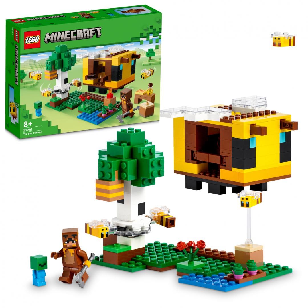 Lego Jucării Set Constructie LEGO Minecraft 21241 | Casuta Albinelor, Cadou Copii