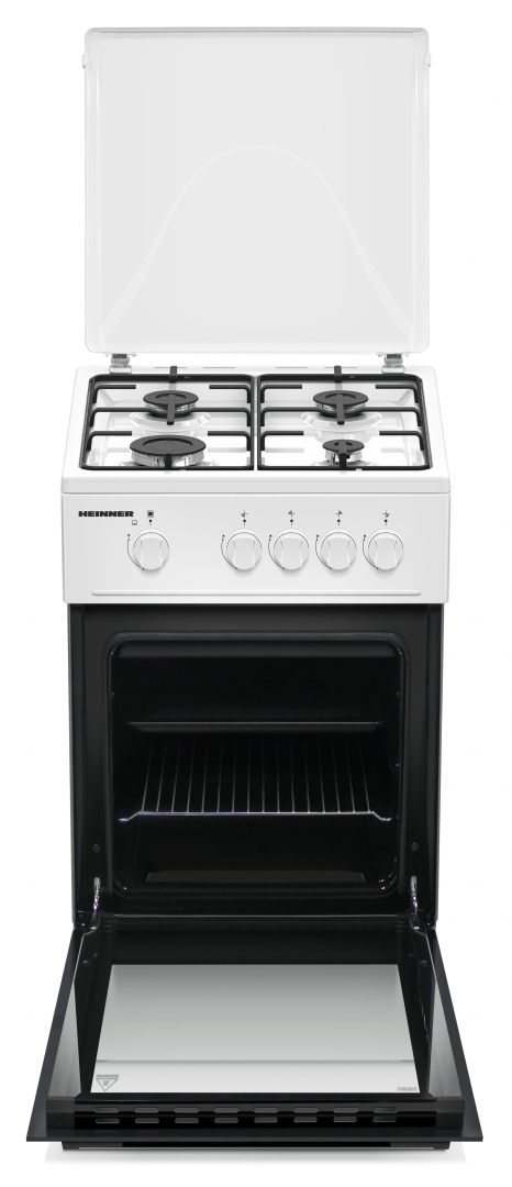 Heinner Aragaz Aragaz Gaz Heinner HFSC-K50WH | 50cm, 4 Arzatoare, Alb, 50x49.5x85cm