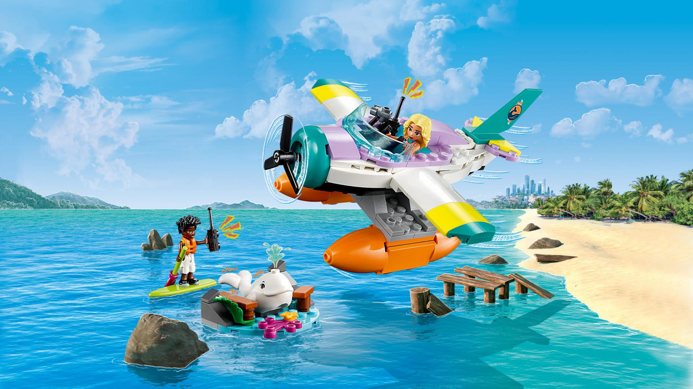 Lego Jucării Set Constructie LEGO 41752 | Avion Salvare pe Mare, Cadou
