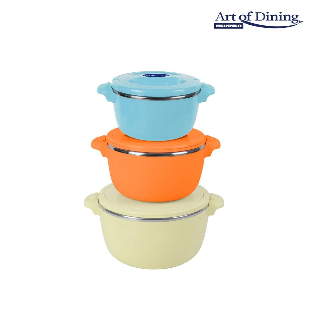 Heinner Set oale Set Oale Heinner HR-SNV-246LB | 3 Caserole Termice, 2L+4L+6L, Belly Beige