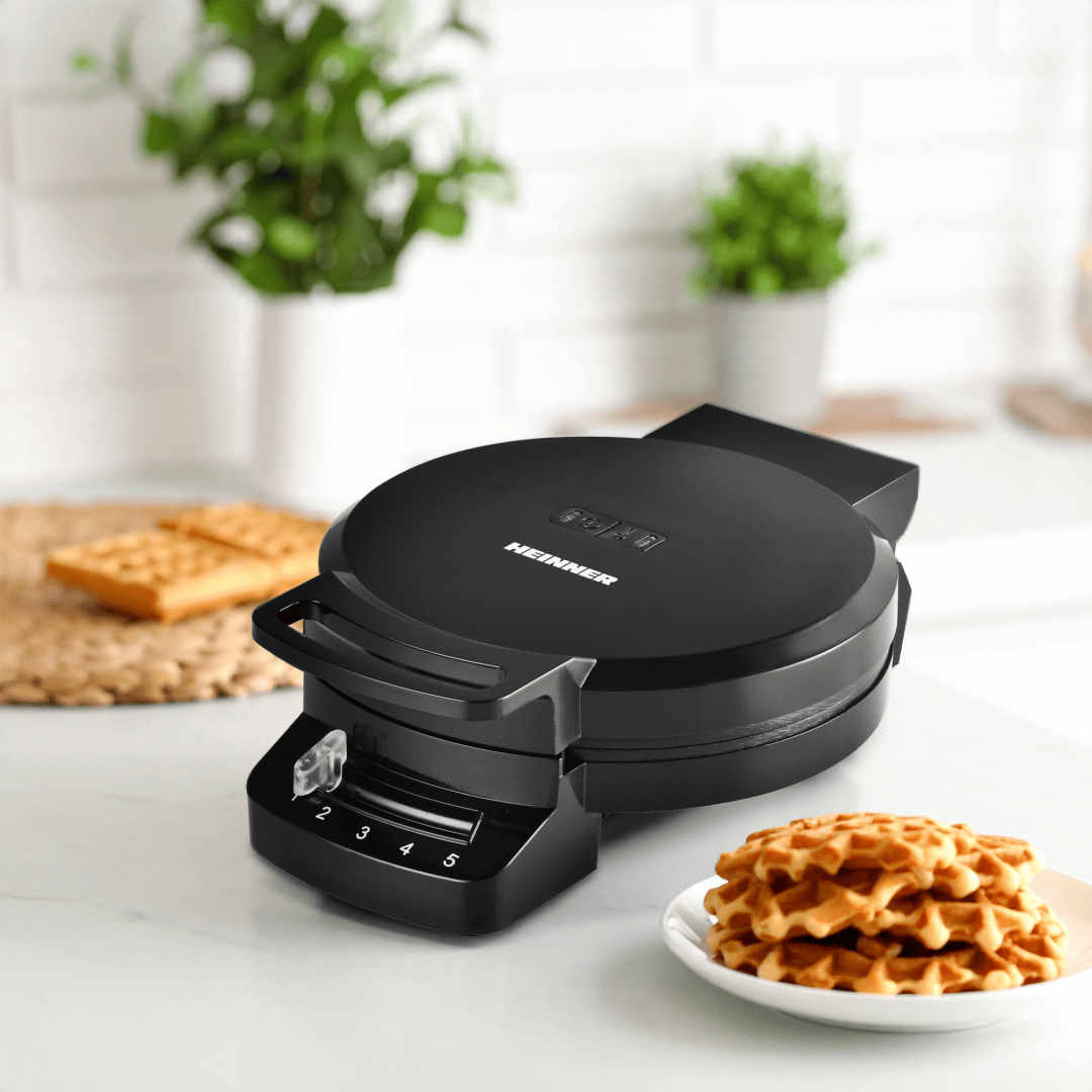 Heinner Aparat de facut gofre Aparat De Facut Gofre Heinner HWF-F1200BK | 1200W, Placi Antiaderente, Negru