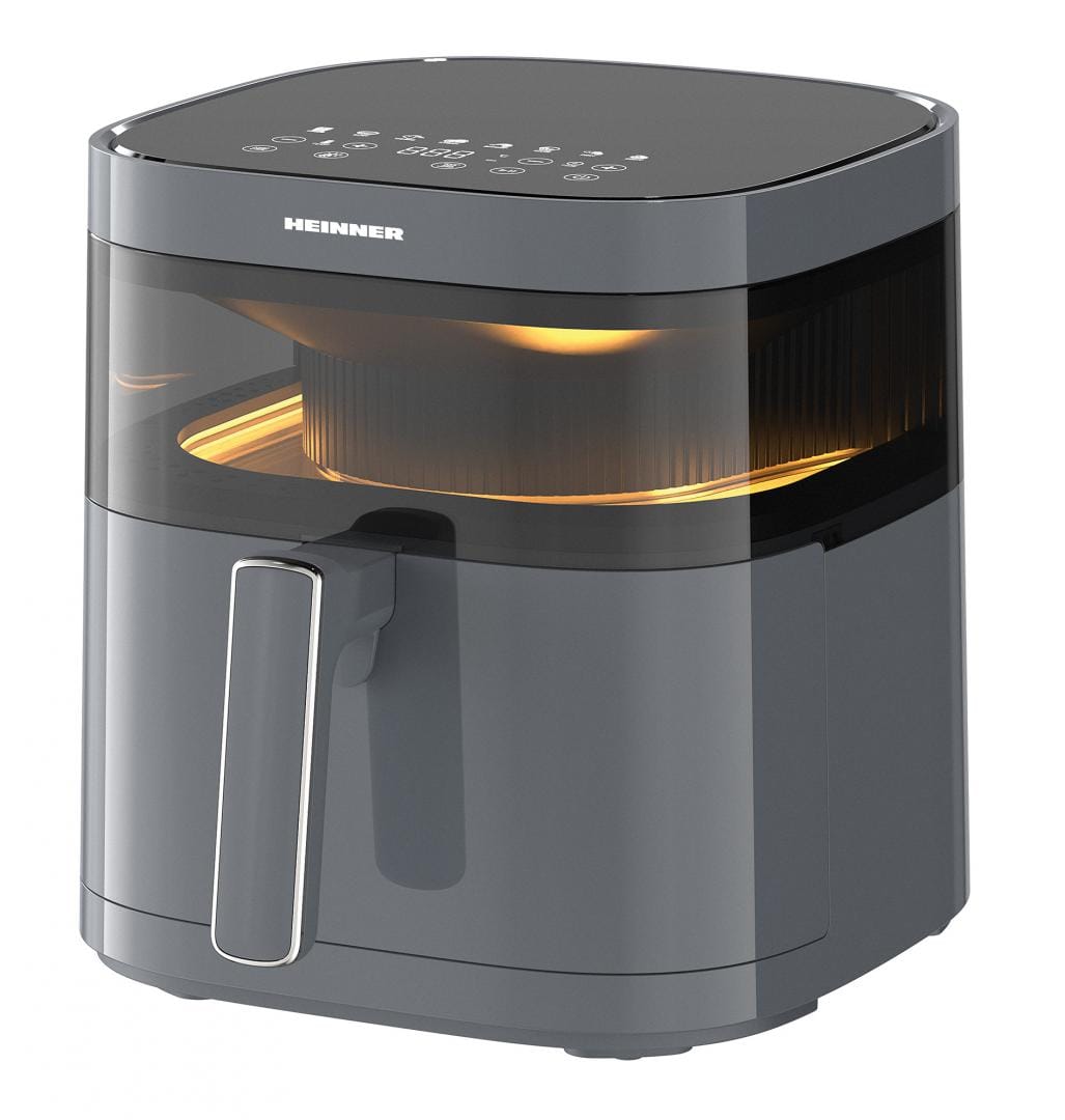 Heinner Air Fryer Air Fryer Heinner HAF-B6GRY17LG | 6L, 1700W, DualHeat, Negru/Gri