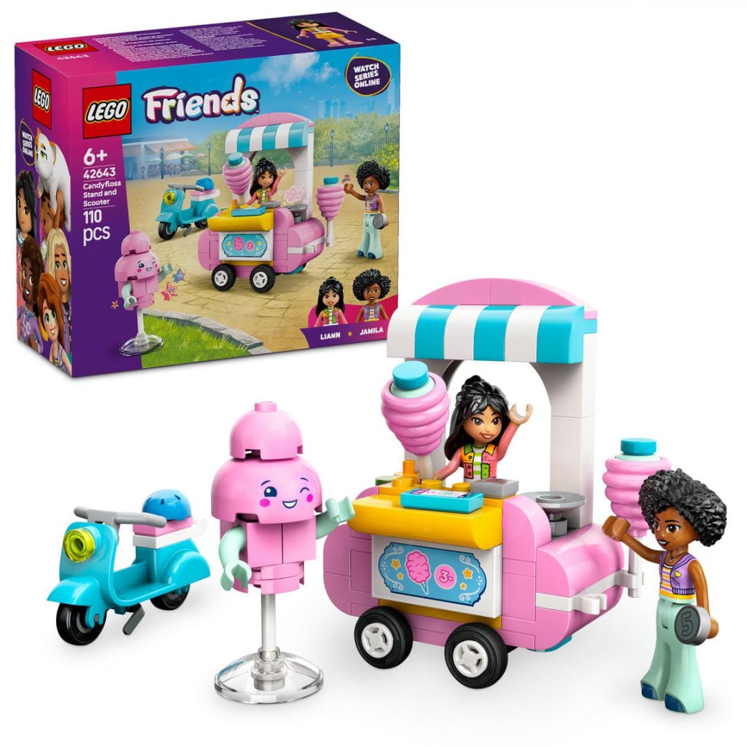 Lego Jucării Set Constructie LEGO 42643 | Taraba cu Vata de Zahar si Scuter, Cadou