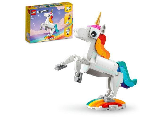 Lego Jucării Set Constructie LEGO Creator 3-in-1 31140 | Unicorn Magic, Seahorse, Peacock, Multicolor