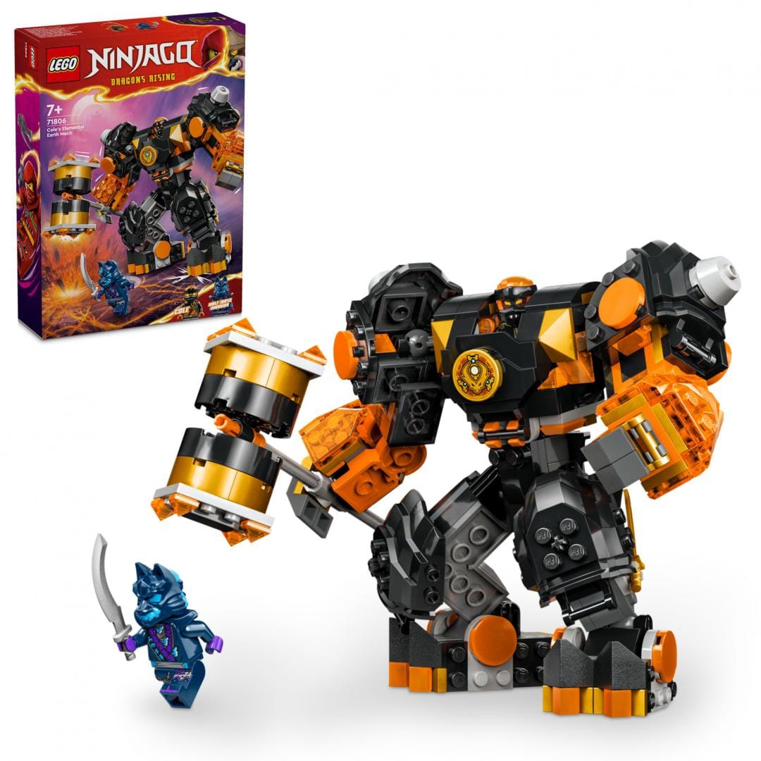 Lego Jucării Set Constructie LEGO Ninjago 71806 | Robotul Stihie al lui Cole, 390 Piese, 7+
