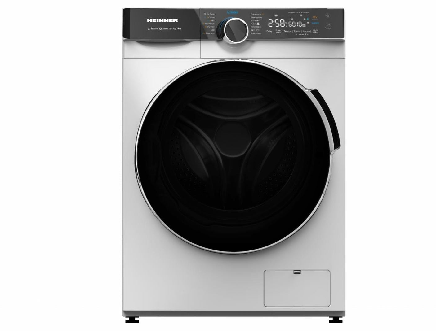 Heinner Masina de spalat rufe Masina de spalat rufe cu uscator Heinner HWDM-M1014IVKB | 10kg spalare, 6kg uscare, 1400RPM, Inverter, 59.5x56.5x85cm