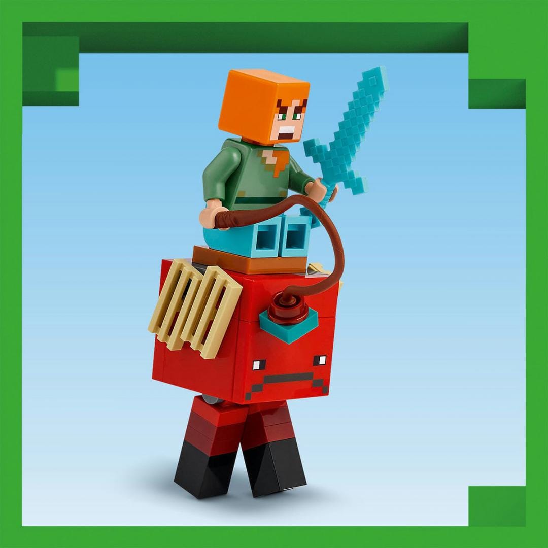 Lego Jucării Set Constructie LEGO Minecraft 21266 | Batalie Deasupra Lavei in Nether, 291 Piese, 8+