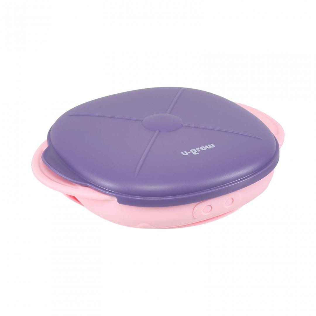 U-Grow Alimentație bebe Farfurie Silicon U-Grow UG-239PP | Cu Capac, Mov