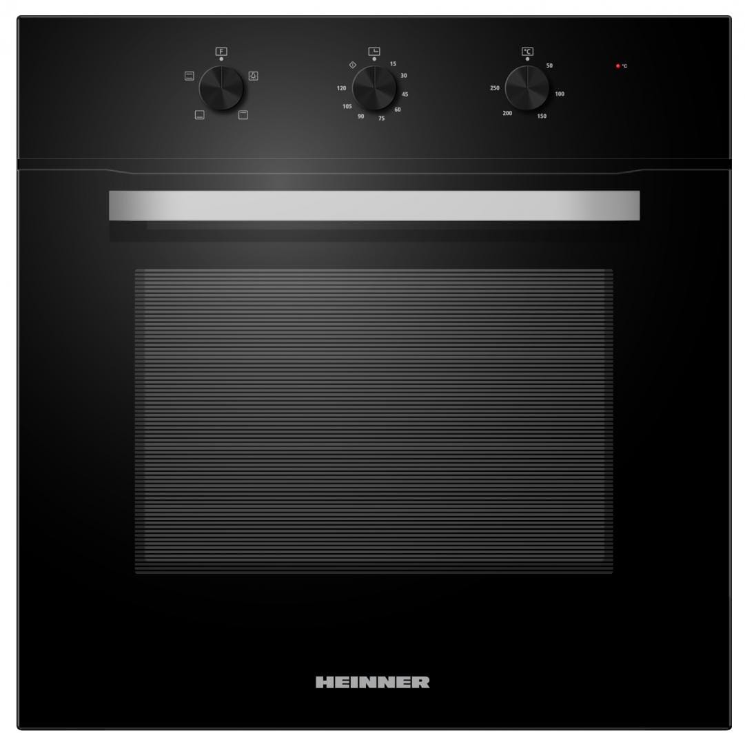 Heinner Cuptor incorporabil Cuptor Incorporabil Heinner HBO-M654G-GBK | 65L, Gaz, 5 Functii, Grill Electric, Negru, 59.5x57x59.5cm