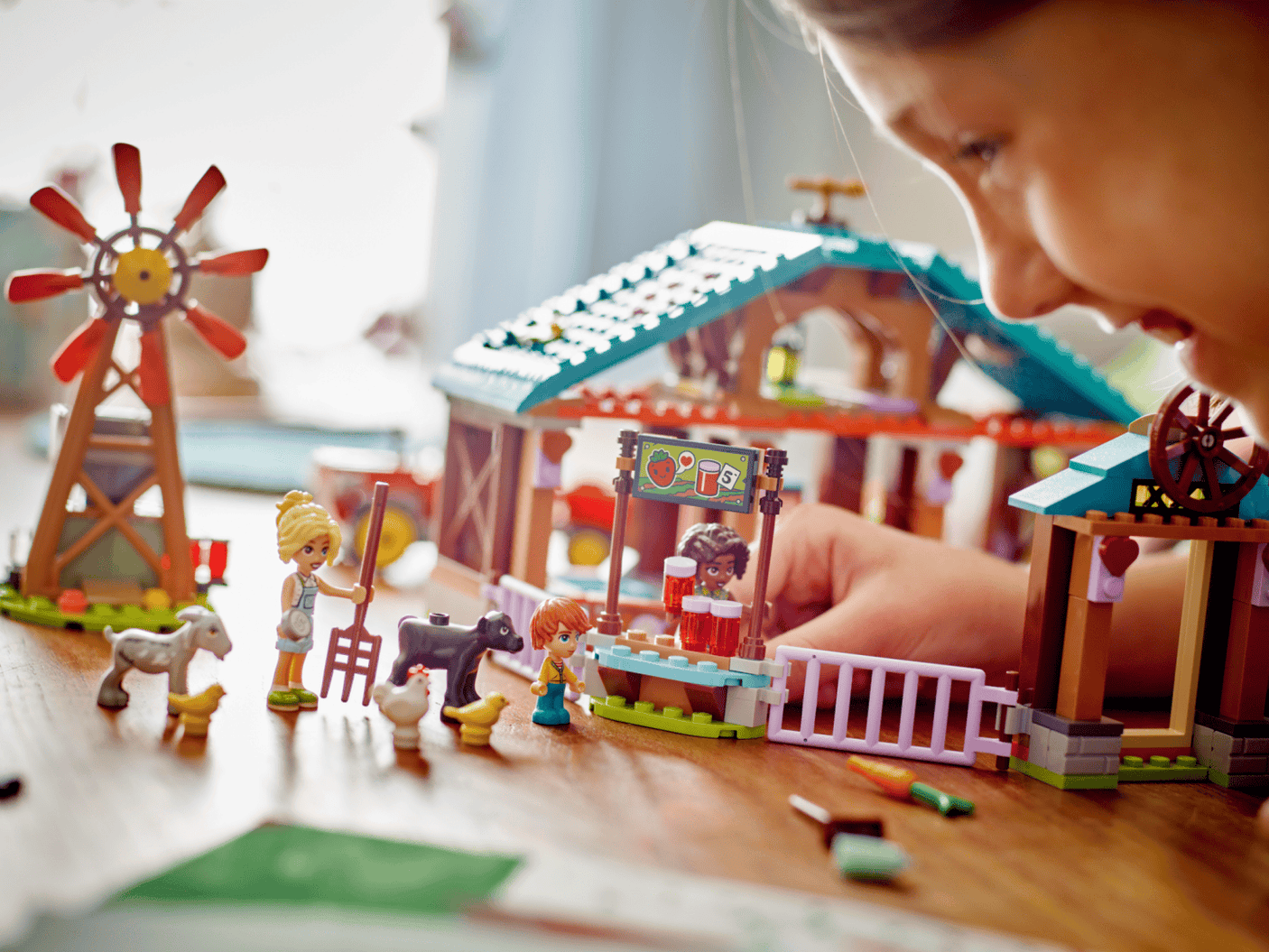 Lego Jucării Set Constructie LEGO 42617 | Refugiu Animale de Ferma, Cadou Copii