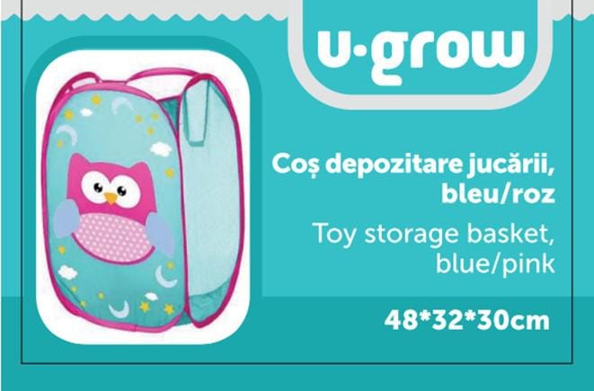 U-Grow Jucării Cos Depozitare Jucarii U-Grow UG-CD01 | Blue/Roz, Pliabil, Copii