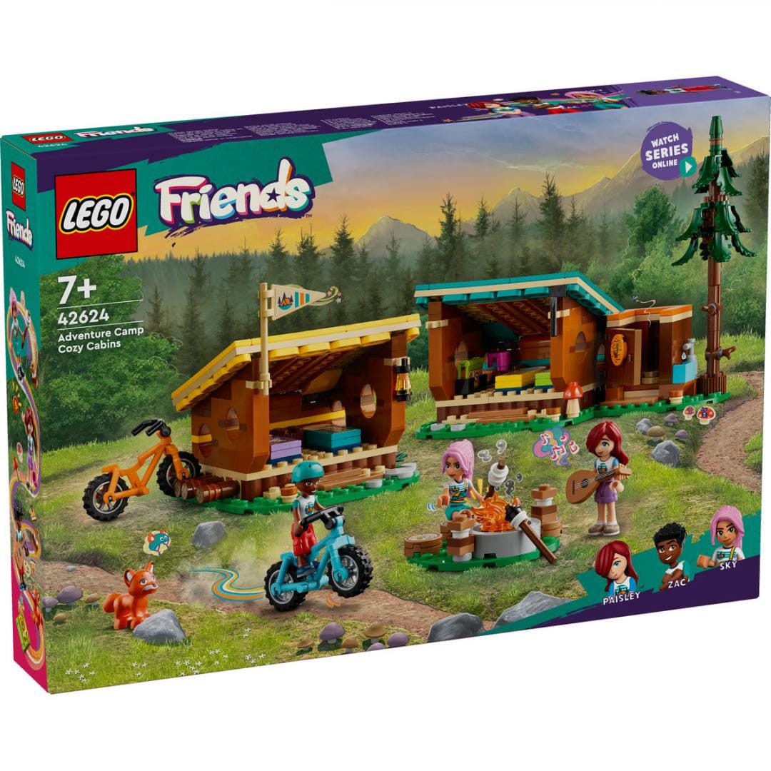 Lego Jucării Set Constructie LEGO 42624 | Cabane Tabara Aventuri, 715 Piese, 7+