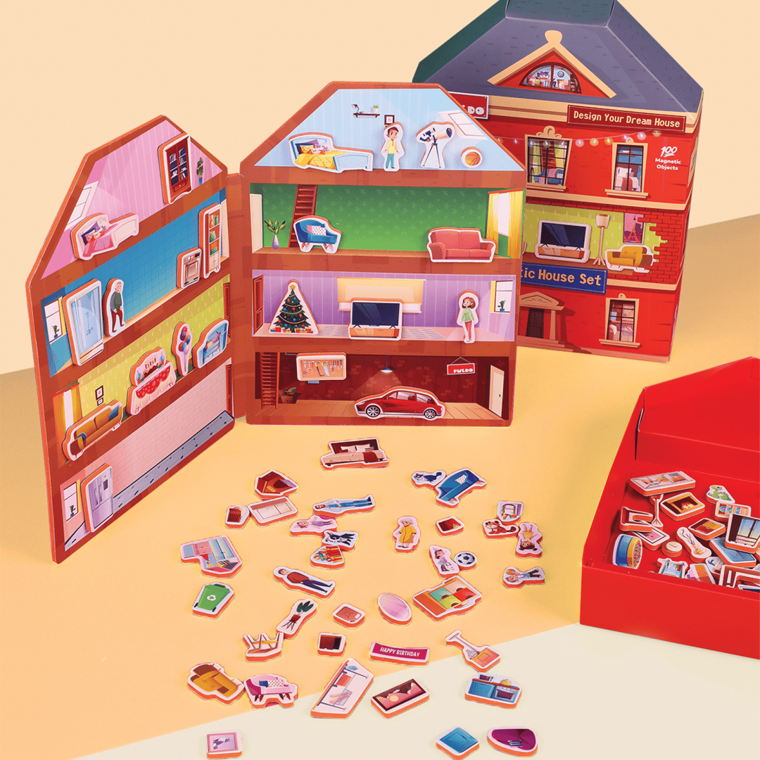 Puedo Toys Jucării Jucarie Puedo Toys PUEDOK1926 | Magnetic, Spuma EVA, Construieste Casa