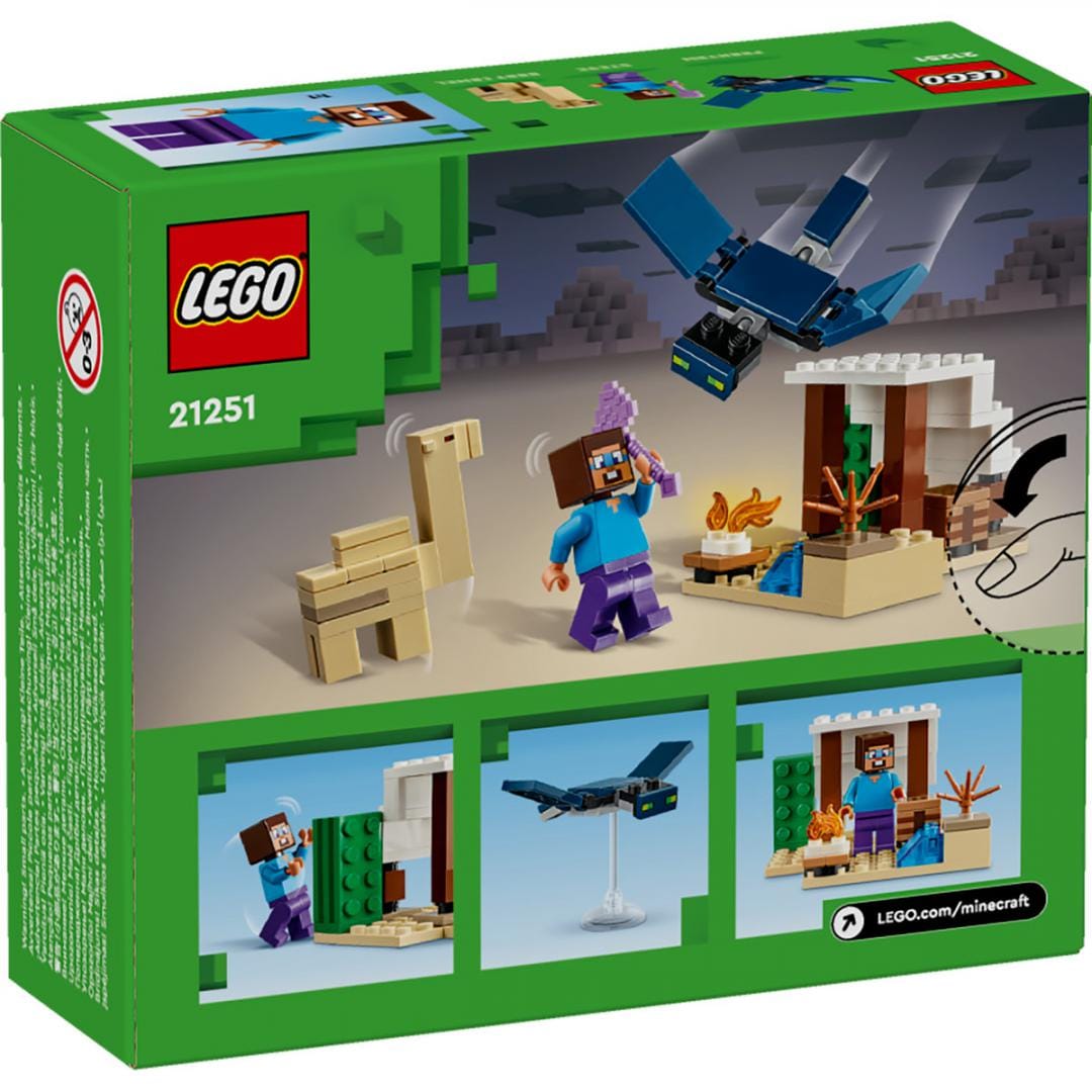 Lego Jucării Set Constructie LEGO Minecraft 21251 | Expeditia in Desert a lui Steve, 252 Piese, 8+