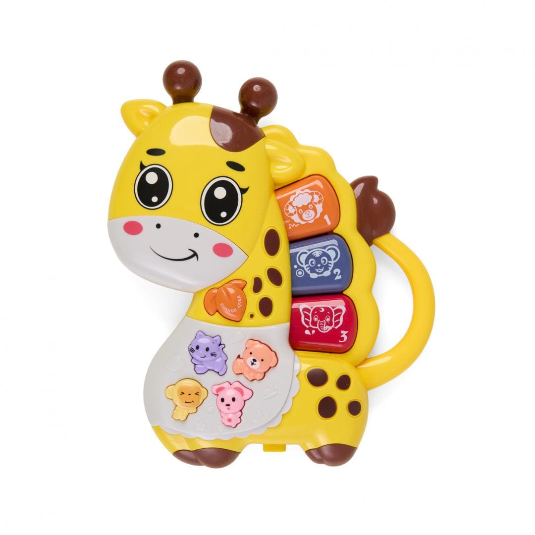 MomKi Jucării Jucarie MomKi MOMKI855-66G | Girafa, Lumini si Sunete, Galbena