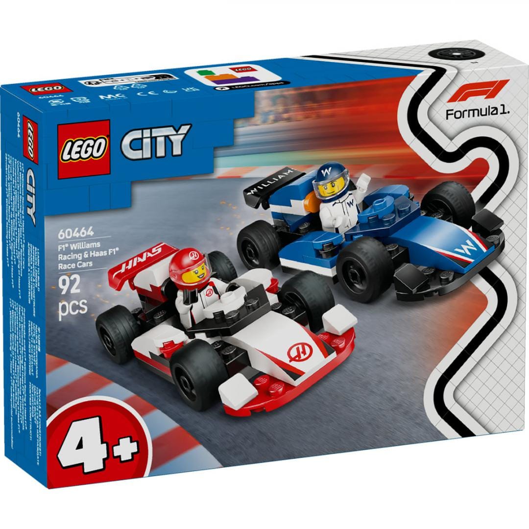 Lego Jucării Set Constructie LEGO City 60464 | Masini Curse F1, Williams Racing, Haas F1