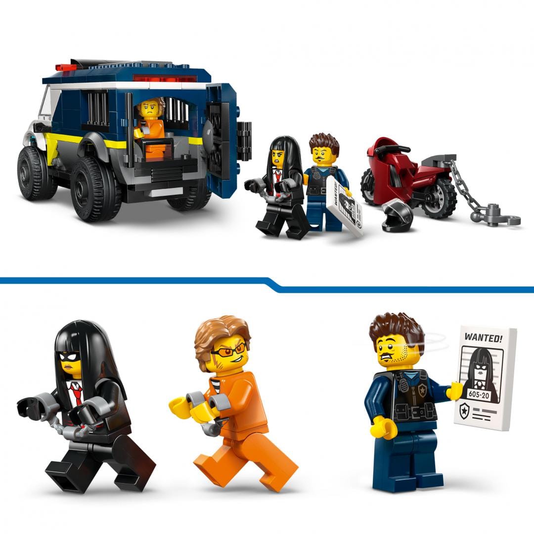 Lego Jucării Set Constructie LEGO City 60479 | Duba Prizonieri Politie, Vehicul, Cadou