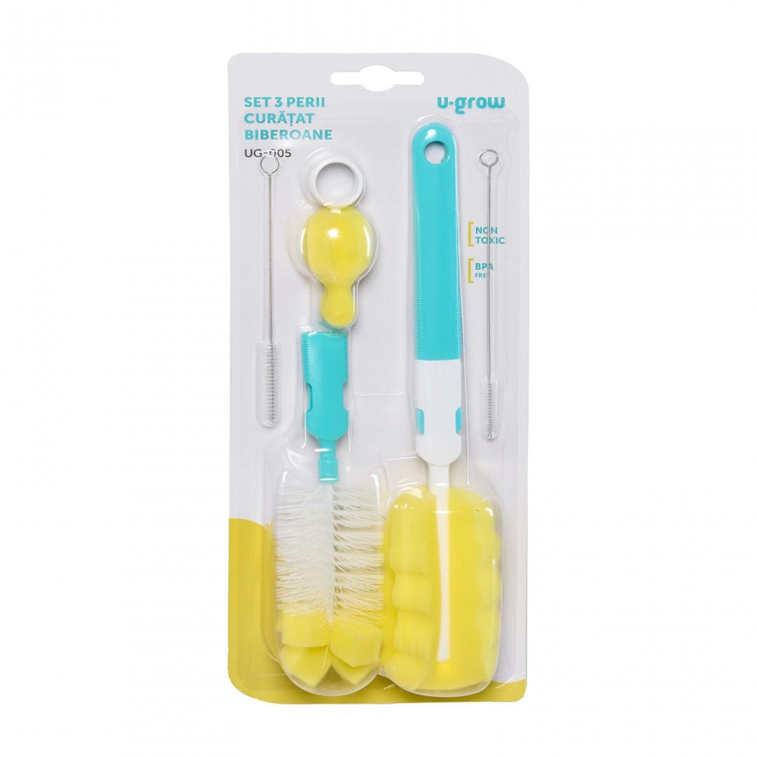 U-Grow Îngrijire bebe Set 3 Perii Curatare Biberoane U-Grow UG-005
