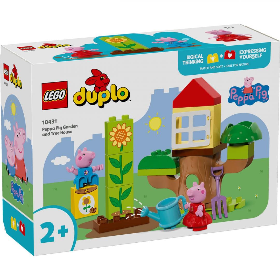 Lego Jucării Set Constructie LEGO Duplo 10431 | Gradina si Casa din Copac Peppa Pig, 59 Piese, 2+