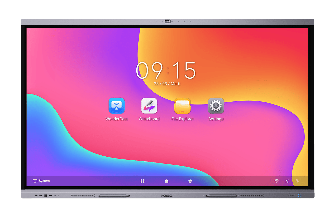 Horizon Tabla interactiva Ecran Interactiv Horizon ID65HZA3B1/C | 65", 4K, Android 13