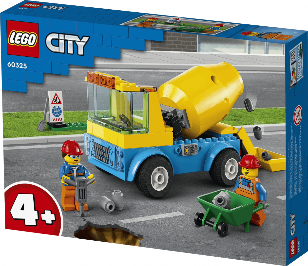 Lego Jucării Set Constructie LEGO City 60325 | Autobetoniera, Vehicul Santier, Cadou