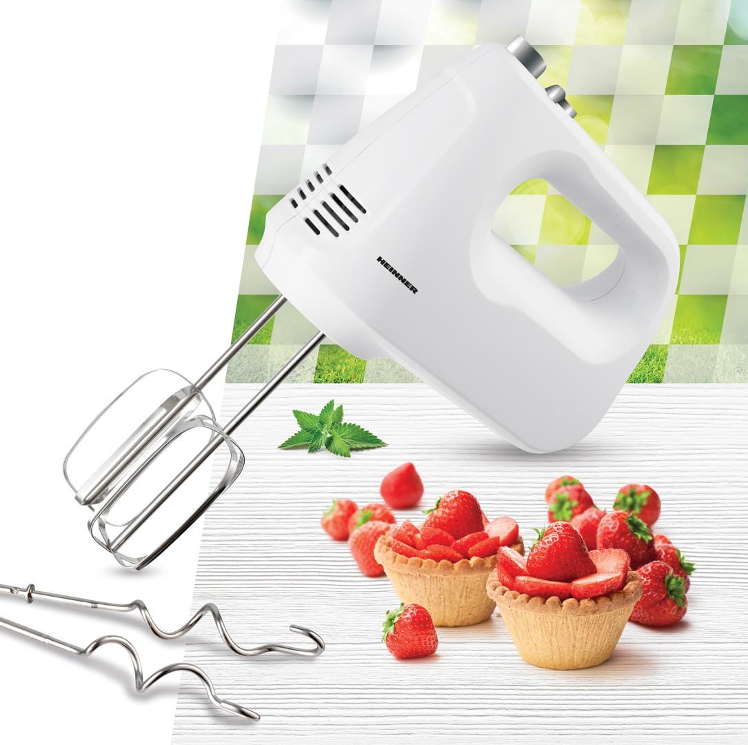 Heinner Mixer Mixer De Mana Heinner HM-250WHSL | 250W, 5 Viteze, Alb/Argintiu