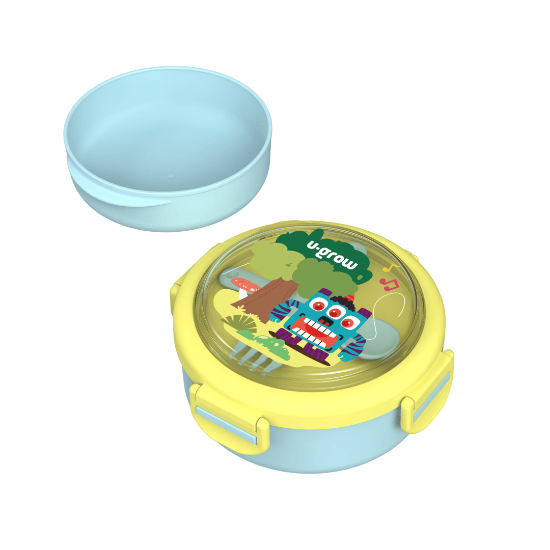U-Grow Alimentație bebe Caserola Termica U-Grow A-1418BL | Cu Lingurita si Furculita, Blue