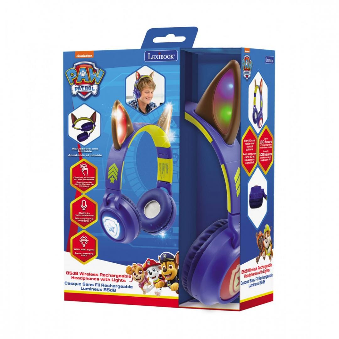 Lexibook Jucării Casti Lexibook HPBT015PA | Wireless, Bluetooth, Luminoase, Paw Patrol, 3D