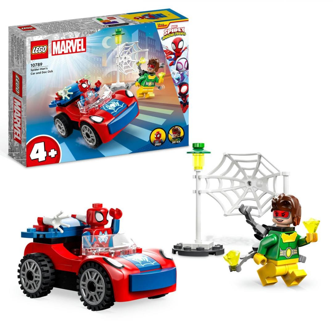 Lego Jucării Set Constructie LEGO 10789 | Masina Omului Paianjen si Doc Ock, Spider-Man