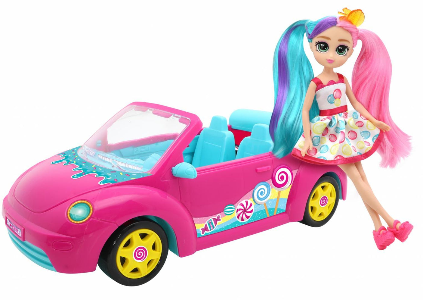 Sweetyz Jucării Jucarie Sweetyz SYZ81076 | Masina Decapotabila si Papusa, Set Interactiv