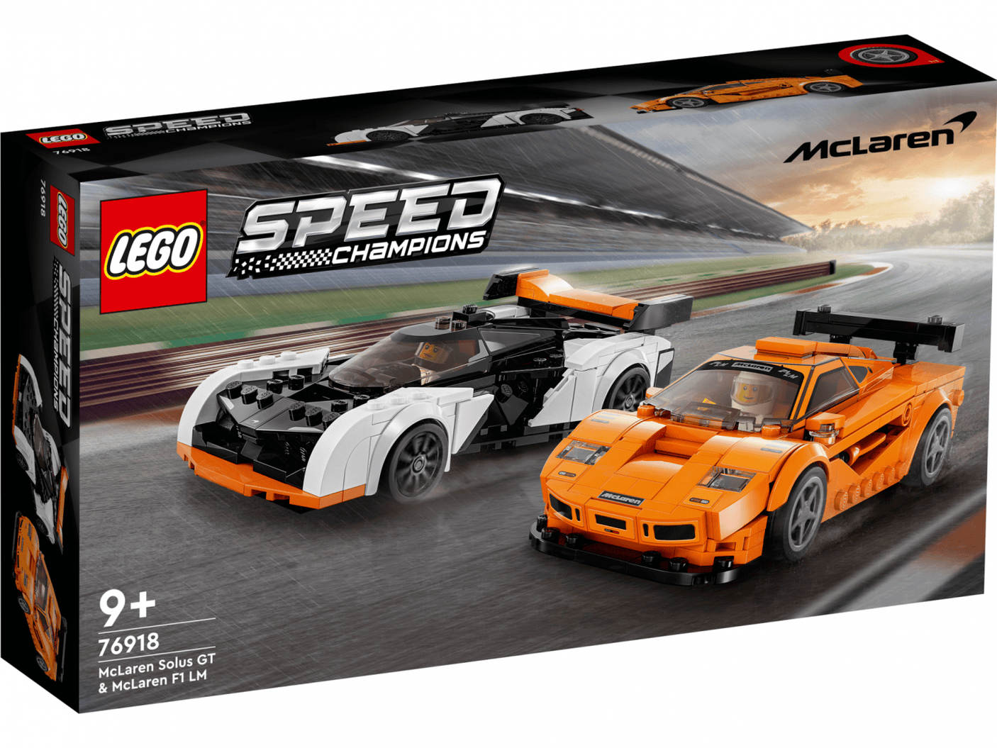 Lego Jucării Set Constructie LEGO Speed Champions 76918 | McLaren Solus GT & F1 LM, 593 Piese, 9+