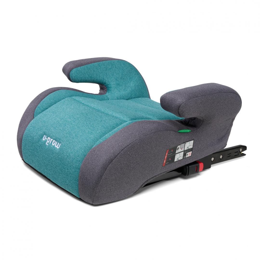 U-Grow Puericultură Inaltator Auto U-Grow UG-HB53B-GREEN | 125-150cm, Omologare R129, Isofix, Verde/Gri