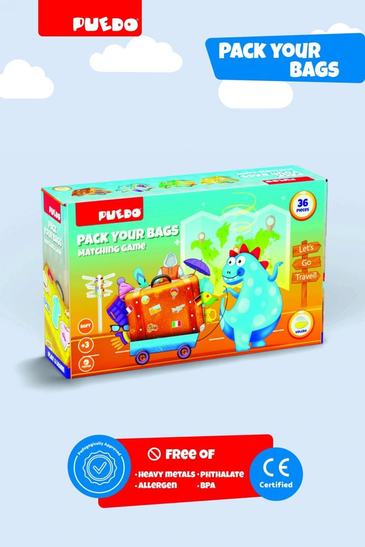 Puedo Toys Jucării Joc din Spuma EVA Puedo Toys PUEDOK1918 | Fa-ti Bagajul, Educativ, 3+