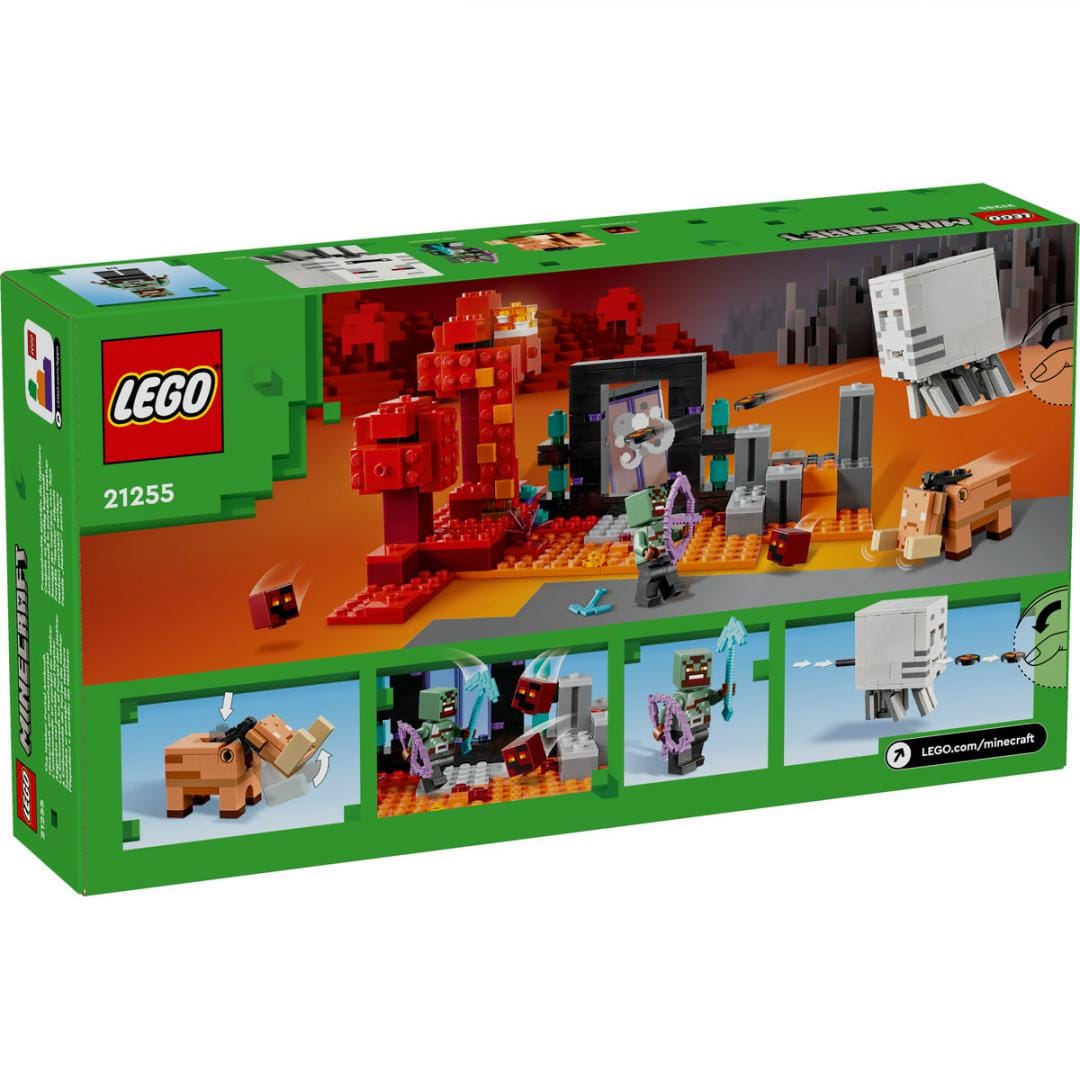 Lego Jucării Set Constructie LEGO Minecraft 21255 | Ambuscada In Portalul Nether, 352 Piese, 8+