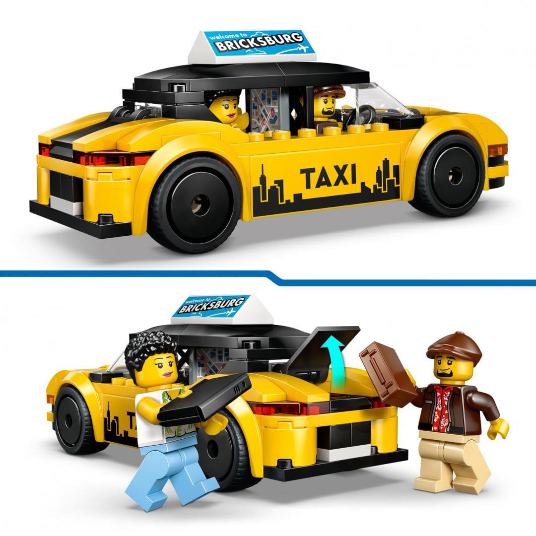 Lego Jucării Set Constructie LEGO City 60487 | Taxi Galben, Vehicul, Cadou