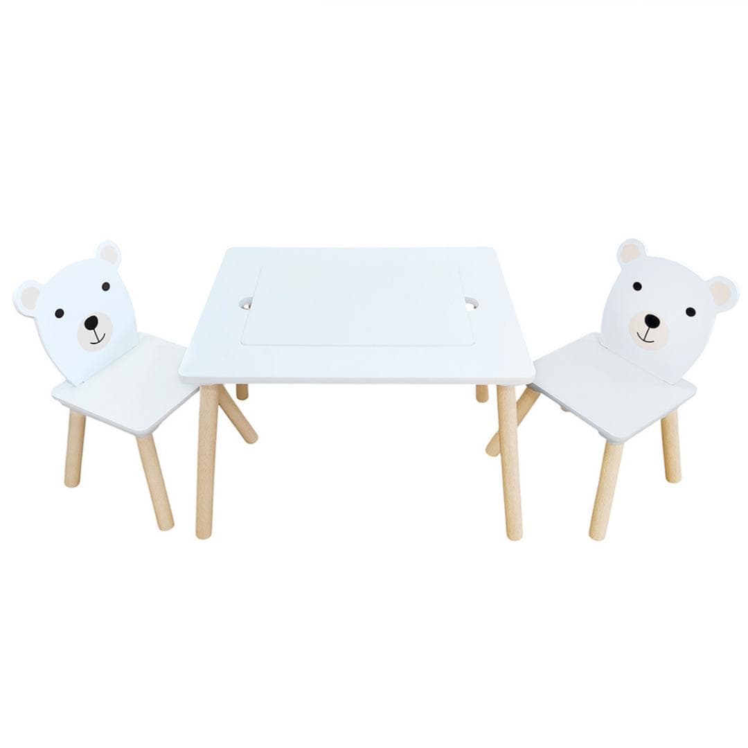 U-Grow Îngrijire bebe Set Masuta si 2 Scaune U-Grow UG-74KINET | Cu Spatiu de Activitati, Bear