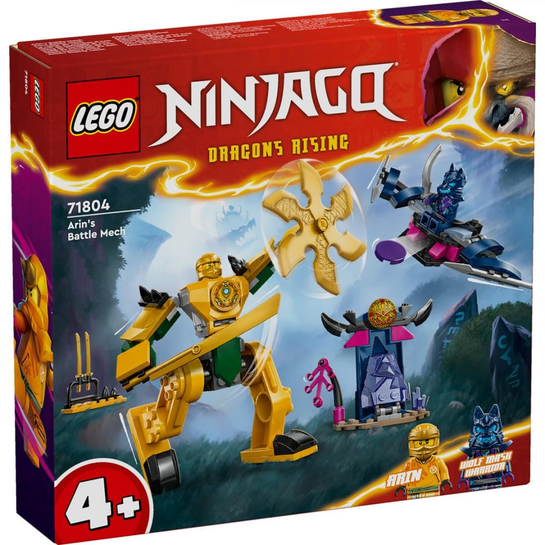 Lego Jucării Set Constructie LEGO Ninjago 71804 | Robotul Lui Arin, 312 Piese, 6+