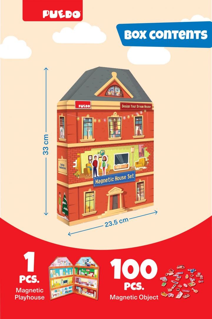 Puedo Toys Jucării Jucarie Puedo Toys PUEDOK1926 | Magnetic, Spuma EVA, Construieste Casa