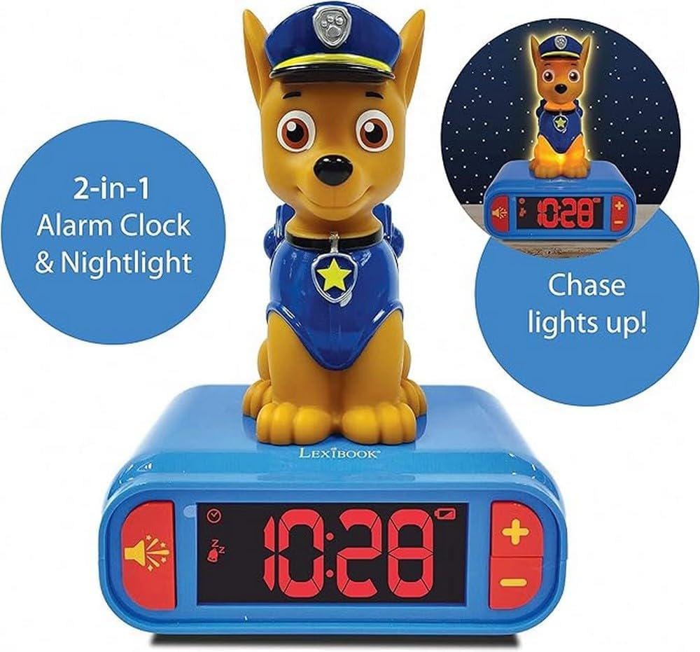 Lexibook Jucării Ceas Desteptator Lexibook RL800PA | Lumina 3D, Paw Patrol, Copii