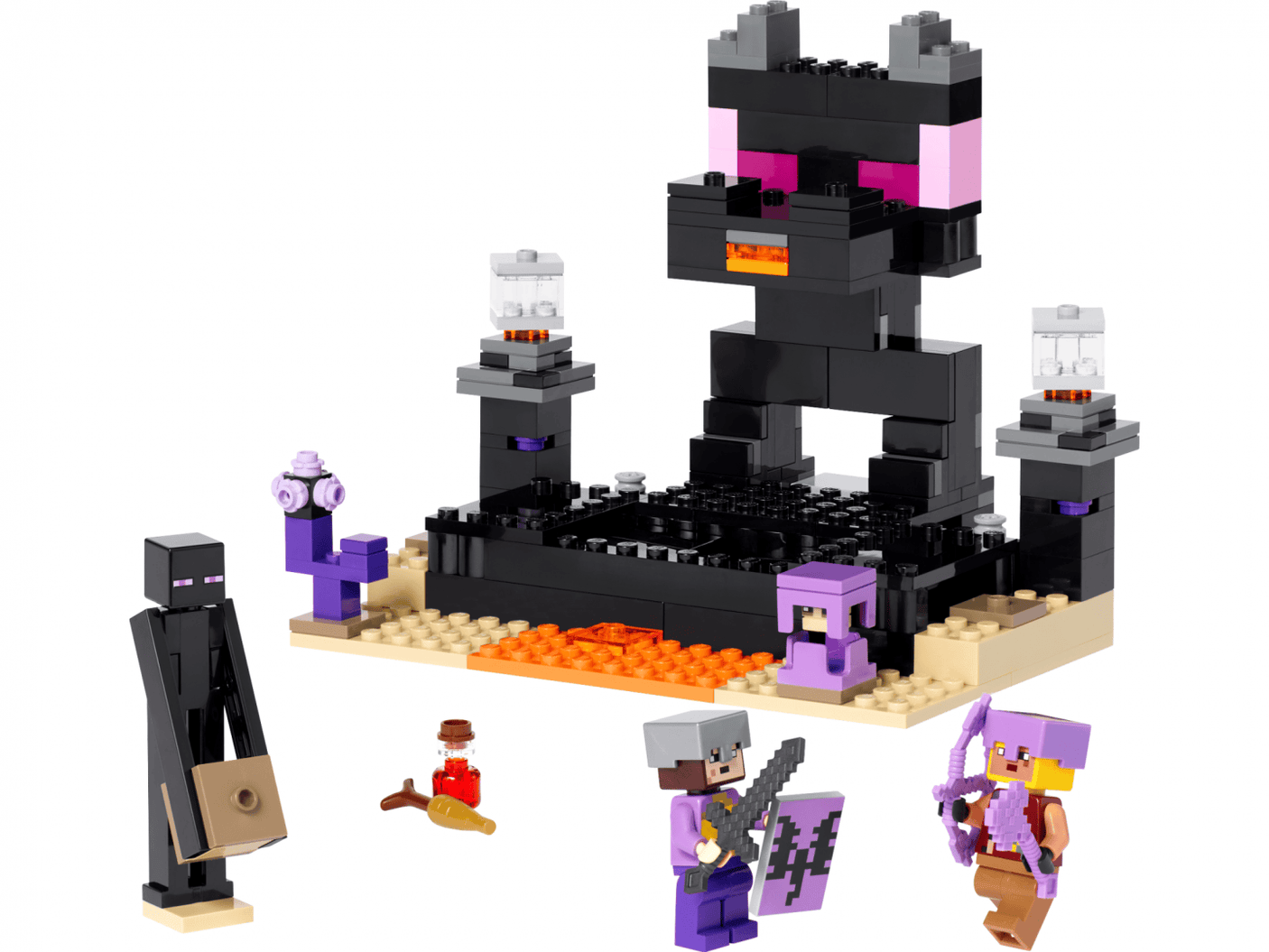 Lego Jucării Set Constructie LEGO Minecraft 21242 | Arena din End, 282 Piese, 8+