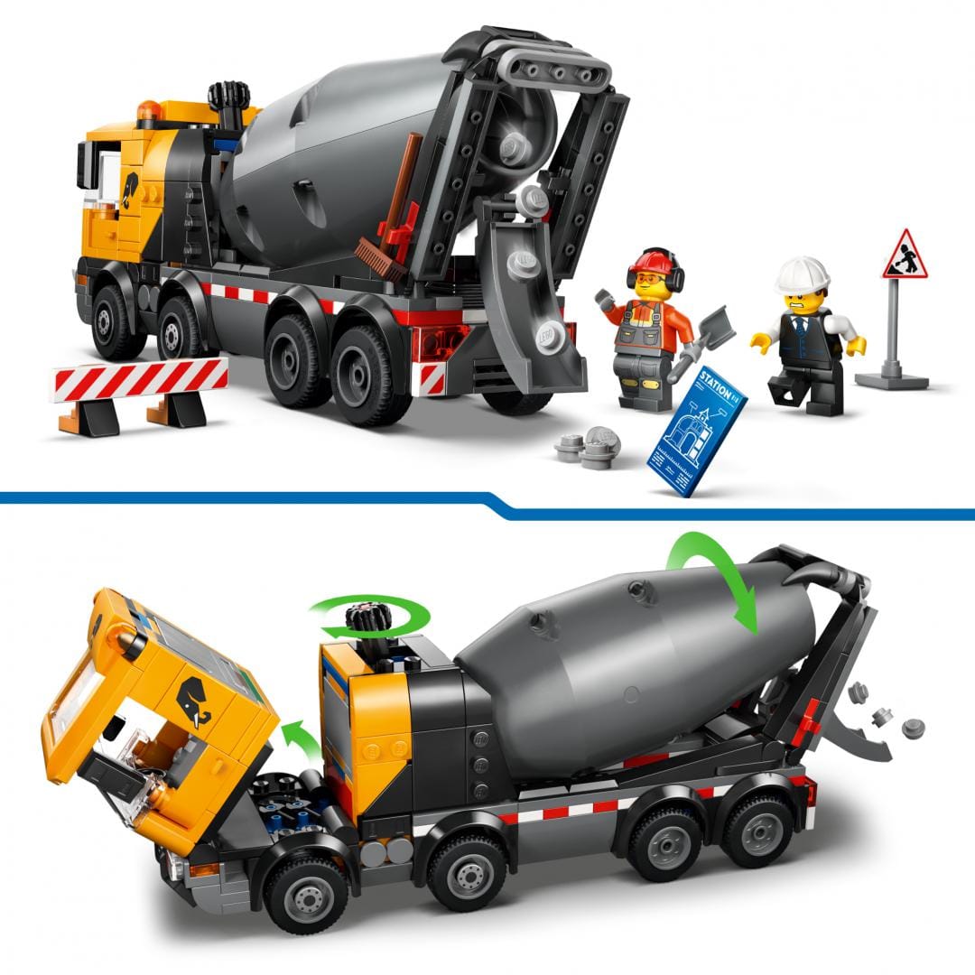 Lego Jucării Set Constructie LEGO City 60478 | Autobetoniera, Vehicul Constructii, Cadou