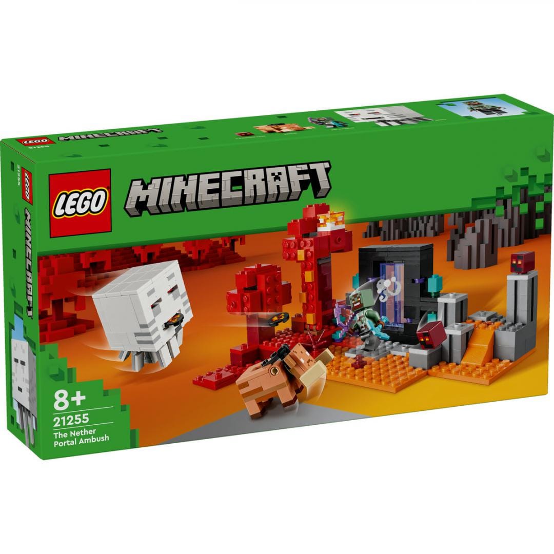 Lego Jucării Set Constructie LEGO Minecraft 21255 | Ambuscada In Portalul Nether, 352 Piese, 8+