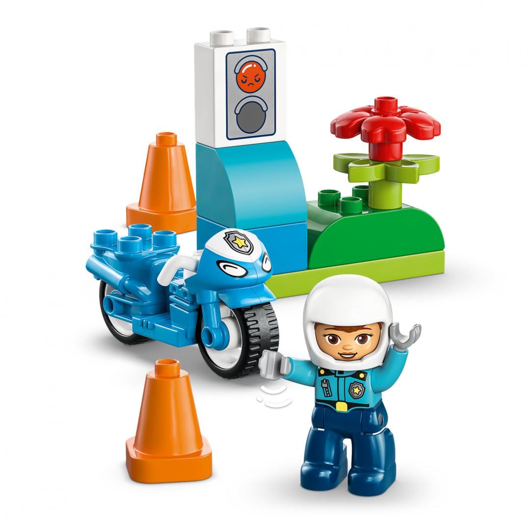 Lego Jucării Set Constructie LEGO 10471 | Motocicleta Politie, Albastra, Cadou