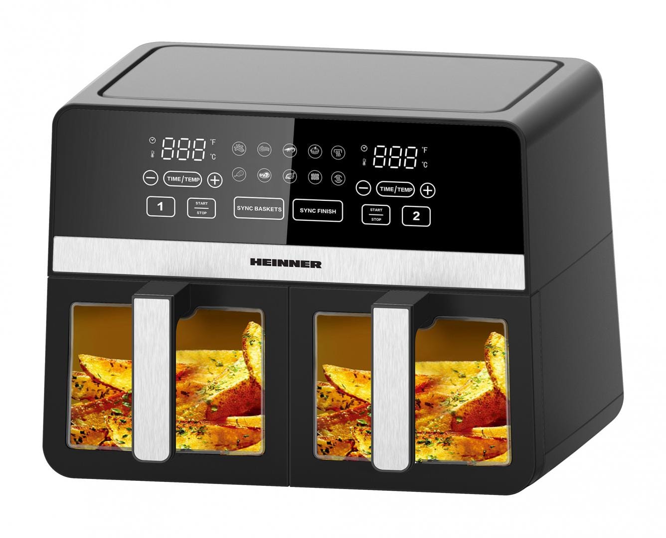 Heinner Air Fryer Air Fryer Heinner HAF-K10DB24BK | Dubla, 10L, 2400W, Negru