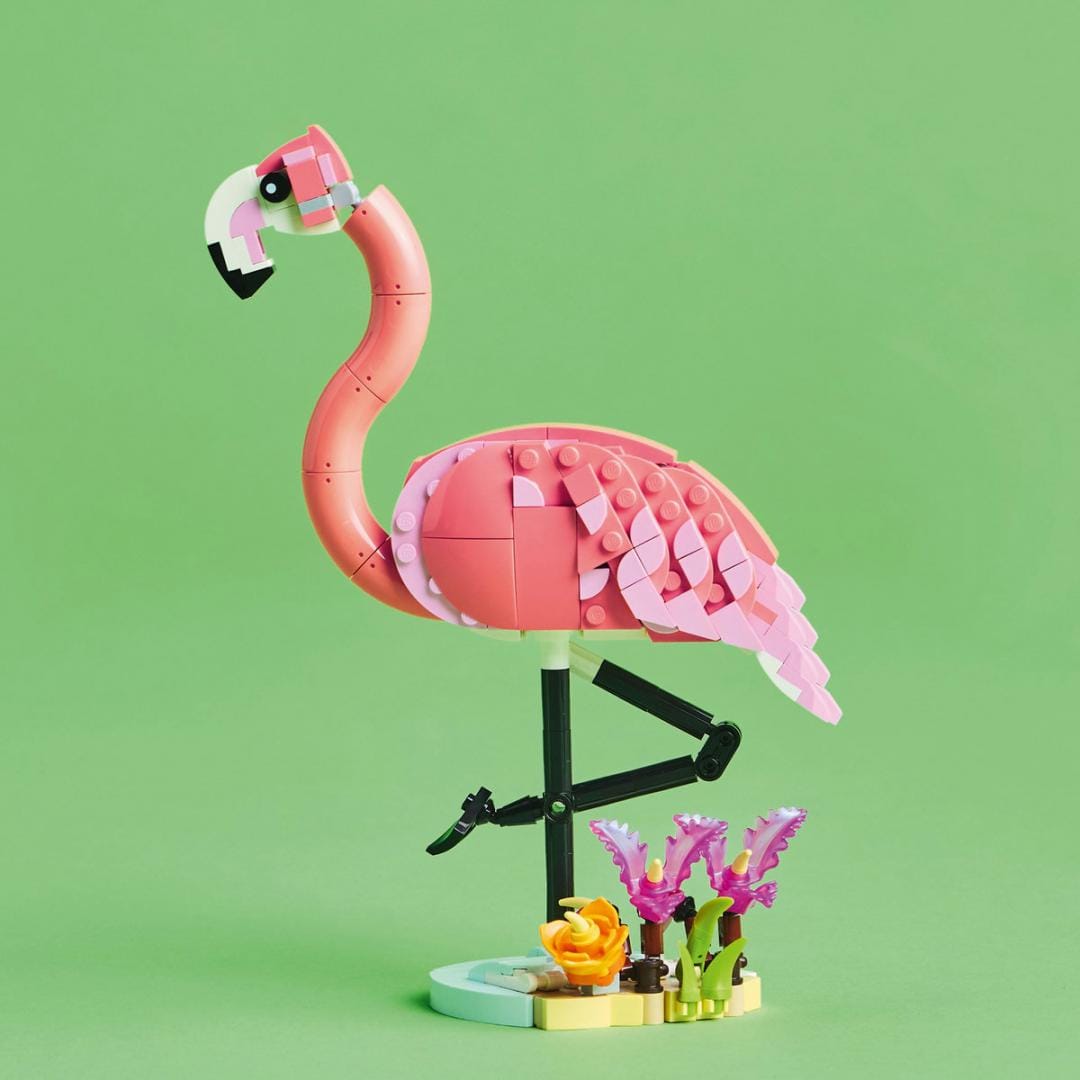 Lego Jucării Set Constructie LEGO Creator 3-in-1 31170 | Flamingo Roz, Animale Salbatice, Cadou