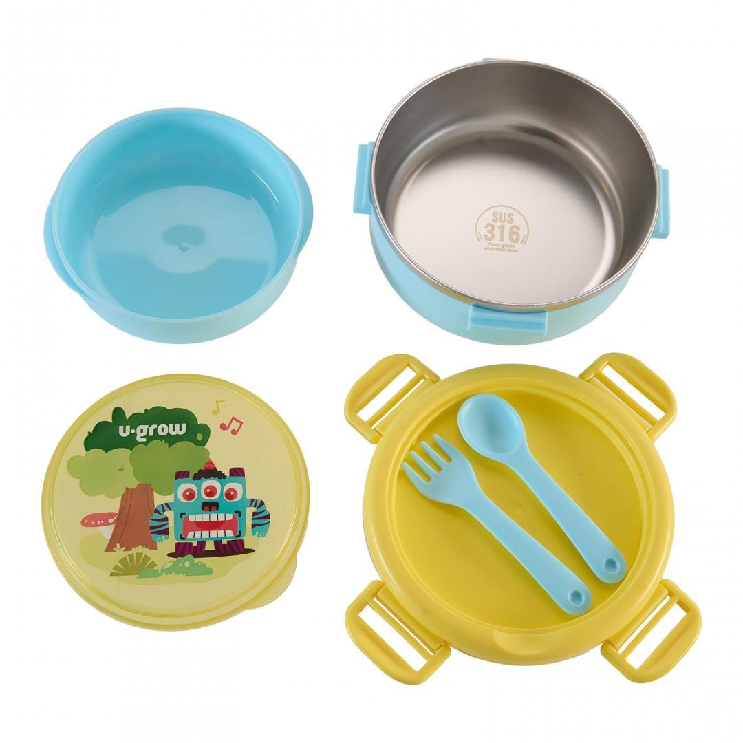 U-Grow Alimentație bebe Caserola Termica U-Grow A-1418BL | Cu Lingurita si Furculita, Blue