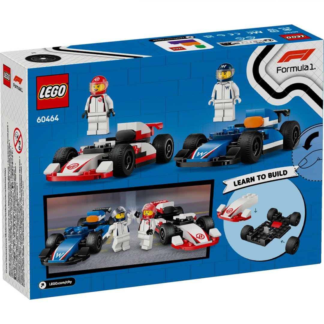 Lego Jucării Set Constructie LEGO City 60464 | Masini Curse F1, Williams Racing, Haas F1